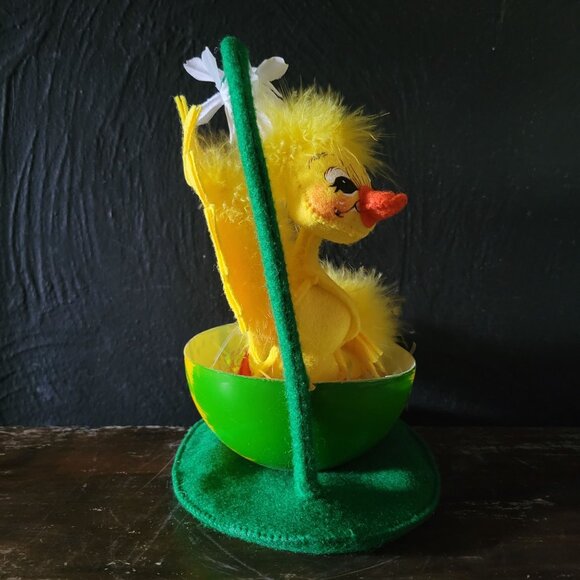 2008 Annalee April Showers Easter Yellow Ducky In Decorative Egg, Easter Decor - Picture 2 of 7